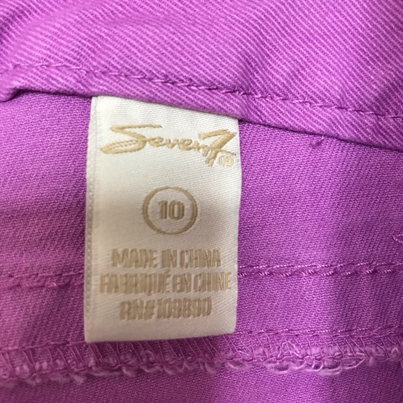 7 FOR ALL MANKIND Jeans Rosebud Purple Distressed - Picture 13 of 15